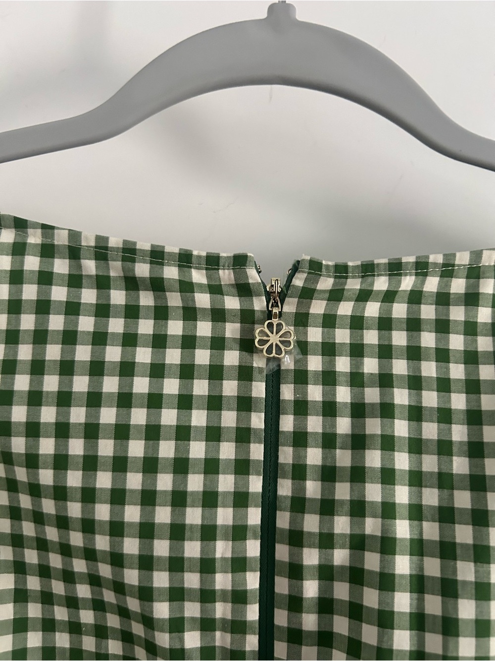 kate spade Green Gingham Dress with Pink Trim - Picture 2 of 5